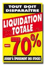 Affiche Liquidation Totale 70%