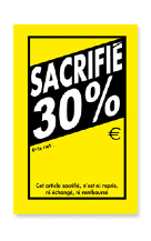 Etiquette "SACRIFIE -30%