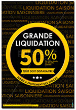 Affiche Liquidation Saisonnière Deluxe - 46 x 68