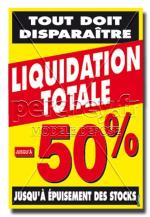 Affiche Liquidation Totale 50%