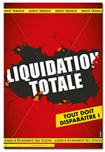 Affiche Liquidation Fracassante - 46 x 68