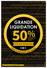 Affiche Liquidation Partielle Deluxe - 46 x 68