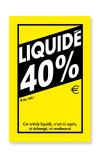 Etiquette Liquidé 40%