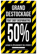 Affiche "Grand destockage